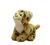 SMJWH Petit Ourson tacheté en Peluche, Animal léopard/Jaguar Assis, poupée Douce de la Faune Jungle for, Cadeau et décoration