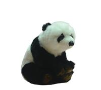 SMJWH Petit Panda en Peluche réaliste, Animal en Peluche Doux avec Nez en Cuir, Mignon Ours Assis, poupée Cadeau for