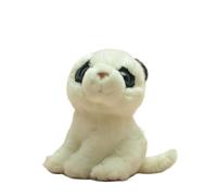 SMJWH Petit Tigre Blanc Peluche Assis en Peluche poupée avec des Yeux Bleus for Les