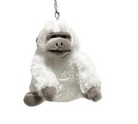 SMJWH Porte-clés Mini-Peluche Gorille/yéti Blanc - Peluche Mignonne et Douce - Porte-clés Singe for Sacs à Dos et clés