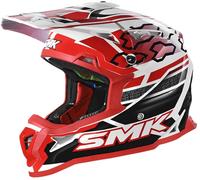 SMK Allterra Tribou N Casque de motocross, blanc-rouge, taille XL pour homme