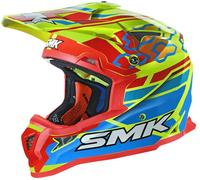 SMK Allterra Tribou N Casque de motocross, rouge-jaune, taille M pour homme