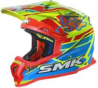SMK Allterra Tribou N Casque de motocross, rouge/jaune, Taille XL (61)