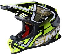 SMK Allterra X-Aces Casque de motocross, noir/gris/jaune, Taille XL (61)