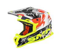 SMK Fulmine, casque de motocross M Blanc/Jaune Néon/Orange/Noir Blanc/Jaune Néon/Orange/Noir