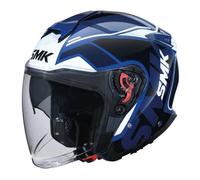 SMK Casque jet GTJ Tourer Blanc/Turquoise/Bleu Taille M pour homme