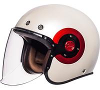 SMK Eldorado Casque jet, blanc-rouge, taille XS pour homme