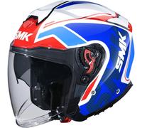 SMK GTJ Tourer Casque jet, Blanc/Bleu/Rouge, Taille L (59)
