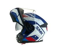 SMK Helmets Casco Modular GULLWING Navigator Blanco Azul y Rojo Homologación 22.06 Con Doble Visor P/J (4XL 67/68)