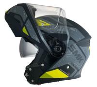 SMK Helmets Casco Modular GULLWING Navigator Negro Amarillo y Gris Homologación 22.06 Con Doble Visor P/J (L 59/60)