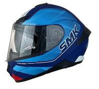 SMK Helmets Typhoon Mystic Casque intégral décoré mat bleu entièrement homologué (M 57/58)