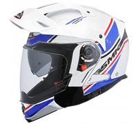 SMK Hybrid Evo Tide Casque modulaire, blanc-bleu, taille XS pour homme
