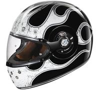 SMK RETRO INFERNO casque intégral noir-blanc XS