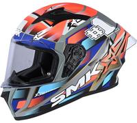 SMK Stellar #Uno, casque intégral S Mat Orange/Gris/Bleu Mat Orange/Gris/Bleu