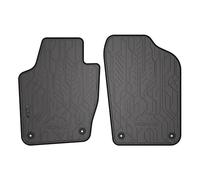 SMK Tapis Voiture Avant Caoutchouc pour Volkswagen Polo V 2009-2017 - Tapis De Sol Auto Antidérapant avec Bords Pratiques, Élastique 100% Caoutchouc, Bouchons Intégrés, Design Unique pour Conducteurs