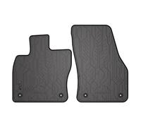 SMK Tapis Voiture Avant Caoutchouc Pour Volkswagen T-Roc depuis 2017 - Tapis De Sol Auto Antidérapant Avec Bords Pratiques, Élastique 100% Caoutchouc, Bouchons Intégrés, Design Unique Pour Conducteurs