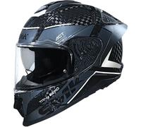 SMK Titan Carbon Nero, casque intégral S Noir/Gris/Blanc Noir/Gris/Blanc