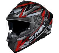 SMK Typhoon Rival, casque intégral M Mat Noir/Rouge/Gris/Argent Mat Noir/Rouge/Gris/Argent