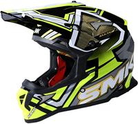 SMK X-Aces, casque de motocross L Noir/Gris/Jaune Néon Noir/Gris/Jaune Néon