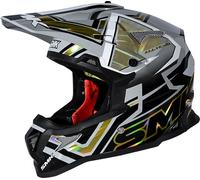 SMK X-Aces, casque de motocross S Noir/Gris/Or Noir/Gris/Or