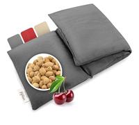 smøla Grand coussin avec noyaux de cerise pour micro-ondes I 3 chambres 47 x 19 cm Coussin avec grains pour dos, cou et épaules I 850 g de noyaux de cerise I Bouillotte pour reins