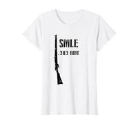 SMLE Lee Enfield WWI British .303 Brit Historic Fusil T-Shirt, Femme, Blanc, M
