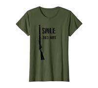 SMLE Lee Enfield WWI British .303 Brit Historic Fusil T-Shirt, Femme, Olive, S