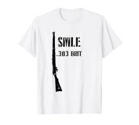 SMLE Lee Enfield WWI British .303 Brit Historic Fusil T-Shirt, Homme, Blanc, 5XL