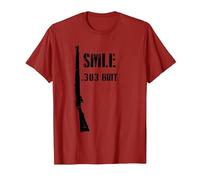 SMLE Lee Enfield WWI British .303 Brit Historic Fusil T-Shirt, Homme, Canneberge, L