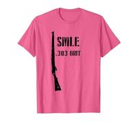 SMLE Lee Enfield WWI British .303 Brit Historic Fusil T-Shirt, Homme, Rose Chiné, XL