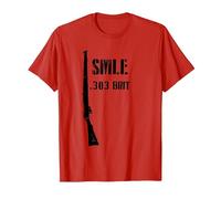 SMLE Lee Enfield WWI British .303 Brit Historic Fusil T-Shirt, Homme, Rouge, S