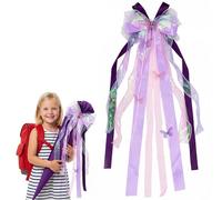 Smlper Nœud de sac d'école, 60 x 20 cm, sac à sucre, sac à sucre, kit de bricolage pour filles et garçons, décoration de rentrée scolaire (papillon)