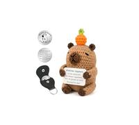 Smlper Pocket Hug Positive Capybara, porte-bonheur, peluche Capibara crochetée à la main, cadeau de bonheur, cadeau d'anniversaire pour femmes et hommes