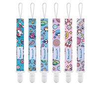 Smlpuame Attaché Tétine pour Bébé - Lot de 6 Pièces, Attache Sucette Multicolore, Accroche Tétine pour Bébé Garçon et Fille(Voyager Dans l'Espace)