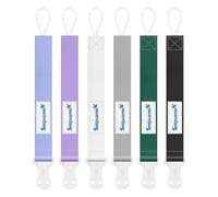 Smlpuame Attaché Tétine pour Bébé - Lot de 6 Pièces, Attache Sucette Multicolore, Accroche Tétine pour Bébé Garçon et Fille(Couleur Froide)