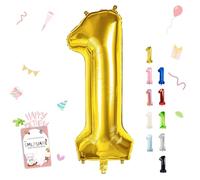 Smlpuame Ballons Anniversaire 1 Ans - Ballon Chiffre Gonflable 101cm 0-100 Or, Décoration Anniversaire, Mariage, Fête d’Enfant et Événements Festifs
