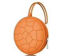 Smlpuame, Boîte à Tétine en Silicone Bébé pour 2 Sucettes. Duo avec Capacité pour 2 Sucettes. Pochette pour Sucettes, avec Anse Flexible, Orange