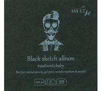 SMLT FB-32(170)/Black/9 Authentic-baby Petit carnet de croquis carré légèrement texturé 165 g/m² 32 feuilles