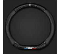 SMLZR Couvre Volant Voiture pour Citroen C4 Grand Picasso 2006-2010,Agréable Touché Fibre Carbone Cuir Protégé Housse/Caches Volant Bonne Prise Main Accessoires Interieur Auto Noir,Type-D