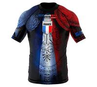 SMMASH Rashguard Manche Courte Garçon, T-Shirt Compression pour Garçon, Arts Martiaux, Boxe, MMA, Kickboxing, Krav Maga, Matériau Antibactérien, Produit dans l'Union Européenne