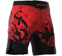 SMMASH Short D'entraînement Sport pour Homme Pantalon De Boxe Thaibox Muay Thai MMA Gym Fitness Respirant Fermeture Velcro Résistant Ultraléger