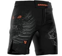 SMMASH Short D'entraînement Sport pour Homme Pantalon De Boxe Thaibox Muay Thai MMA Gym Fitness Respirant Fermeture Velcro Résistant Ultraléger