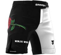 SMMASH Short D'entraînement Sport pour Homme Pantalon De Boxe Thaibox Muay Thai MMA Gym Fitness Respirant Fermeture Velcro Résistant Ultraléger
