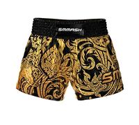 SMMASH Short D'entraînement Sport pour Homme Pantalon De Boxe Thaibox Muay Thai MMA Gym Fitness Respirant Fermeture Velcro Résistant Élastique