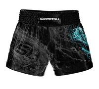 SMMASH Short D'entraînement Sport pour Homme Pantalon De Boxe Thaibox Muay Thai MMA Gym Fitness Respirant Fermeture Velcro Résistant Élastique