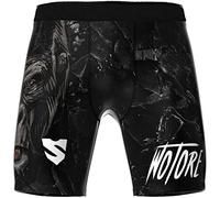 SMMASH Vale Tudo Pantalon de Sport Court pour Homme, Shorts de Kick Boxing MMA Cage Fight, Caleçon Boxing Musculation, Short Respirant pour Homme, Matériau Antibactérien, Fabriqué dans l'UE