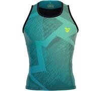SMMASH Zigzag Sport Training Debardeur Top Tank de Compression Hommes, T-Shirt pour Hommes Parfait pour la Gym, la Crossfit, Matériau Antibactérien, Produit dans l'Union Européenney (M)