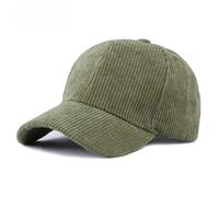 SMMZRF Chapeau Casquette De Baseball en Velours Côtelé, Casquette Unisexe Rétro Unie Style Papa-Vert Armée-56-58Cm