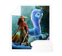 SMNVCKJ Raya et le dernier dragon - Couverture polaire - Multicolore - Pour enfants, filles et adultes - 5,150 x 200 cm