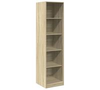 smnyxs Garde-Robe Chêne Sonoma 50x50x200 cm Bois d'ingénierie | 5 compartiments, fixation murale incluse, bois d'ingénierie résistant à l'humidité, design compact minimaliste